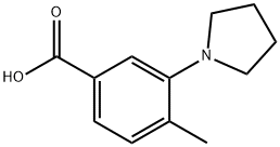 4-METHYL-3-PYRROLIDIN-1-YL-BENZOIC ACID Struktur