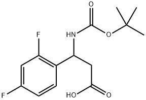 3-[(TERT-BUTOXYCARBONYL)AMINO]-3-(2,4-DIFLUOROPHENYL)PROPANOIC ACID Struktur