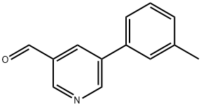 5-(3-METHYLPHENYL)NICOTINALDEHYDE Struktur