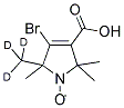 4-BROMO-1-OXYL-2,2,5,5-TETRAMETHYL-D3-PYRROLINE-3-CARBOXYLIC ACID Struktur