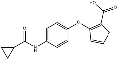 3-(4-[(CYCLOPROPYLCARBONYL)AMINO]PHENOXY)-2-THIOPHENECARBOXYLIC ACID Struktur