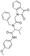 2-{BENZYL[2-(2,3-DIOXO-2,3-DIHYDRO-1H-INDOL-1-YL)ACETYL]AMINO}-N-(4-METHOXYPHENYL)-3-METHYLBUTANAMIDE Struktur