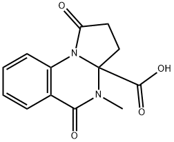 4-METHYL-1,5-DIOXO-2,3,4,5-TETRAHYDROPYRROLO[1,2-A]QUINAZOLINE-3A(1H)-CARBOXYLIC ACID Struktur