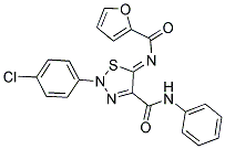 (5Z)-2-(4-CHLOROPHENYL)-5-(2-FUROYLIMINO)-N-PHENYL-2,5-DIHYDRO-1,2,3-THIADIAZOLE-4-CARBOXAMIDE Struktur