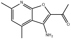 1-(3-AMINO-4,6-DIMETHYL-FURO[2,3-B]PYRIDIN-2-YL)-ETHANONE Struktur