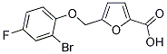 5-[(2-BROMO-4-FLUOROPHENOXY)METHYL]-2-FUROIC ACID Struktur