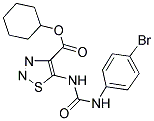 CYCLOHEXYL 5-({[(4-BROMOPHENYL)AMINO]CARBONYL}AMINO)-1,2,3-THIADIAZOLE-4-CARBOXYLATE Struktur