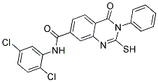 2-MERCAPTO-4-OXO-3-PHENYL-3,4-DIHYDRO-QUINAZOLINE-7-CARBOXYLIC ACID (2,5-DICHLORO-PHENYL)-AMIDE Struktur