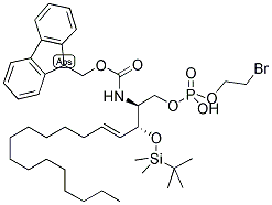 2-BROMOETHYL-1-[2-FMOC-3-O-TERT-BUTYLDIMETHYLSILYL]-D-ERYTHRO-SPHINGOSYLPHOSPHATE Struktur