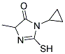 3-CYCLOPROPYL-2-MERCAPTO-5-METHYL-3,5-DIHYDRO-4H-IMIDAZOL-4-ONE Struktur