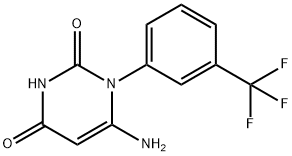 6-AMINO-1-(3-(TRIFLUOROMETHYL)PHENYL)PYRIMIDINE-2,4(1H,3H)-DIONE Struktur