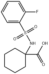 1-([(2-FLUOROPHENYL)SULFONYL]AMINO)CYCLOHEXANECARBOXYLIC ACID Struktur