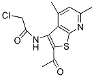 N-(2-ACETYL-4,6-DIMETHYLTHIENO[2,3-B]PYRIDIN-3-YL)-2-CHLOROACETAMIDE Struktur