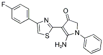 5-AMINO-4-[4-(4-FLUORO-PHENYL)-THIAZOL-2-YL]-1-PHENYL-1,2-DIHYDRO-PYRROL-3-ONE Struktur