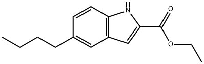 5-BUTYL-1H-INDOLE-2-CARBOXYLIC ACID ETHYL ESTER Struktur