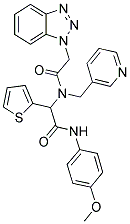 2-(2-(1H-BENZO[D][1,2,3]TRIAZOL-1-YL)-N-(PYRIDIN-3-YLMETHYL)ACETAMIDO)-N-(4-METHOXYPHENYL)-2-(THIOPHEN-2-YL)ACETAMIDE Struktur