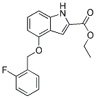 4-(2-FLUORO-BENZYLOXY)-1H-INDOLE-2-CARBOXYLIC ACID ETHYL ESTER Struktur