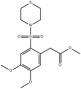 METHYL [4,5-DIMETHOXY-2-(THIOMORPHOLINE-4-SULFONYL)-PHENYL]-ACETATE Struktur