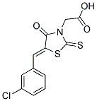 [5-(3-CHLORO-BENZYLIDENE)-4-OXO-2-THIOXO-THIAZOLIDIN-3-YL]-ACETIC ACID Struktur