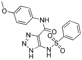 N-(4-METHOXYPHENYL)-5-[(PHENYLSULFONYL)AMINO]-1H-1,2,3-TRIAZOLE-4-CARBOXAMIDE Struktur