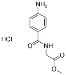 METHYL [(4-AMINOBENZOYL)AMINO]ACETATE HYDROCHLORIDE Struktur