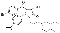 4-(4-BROMOBENZOYL)-1-(3-(DIBUTYLAMINO)PROPYL)-3-HYDROXY-5-(4-ISOPROPYLPHENYL)-1H-PYRROL-2(5H)-ONE Struktur