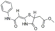 METHYL [(2E)-2-(2-ANILINO-2-OXOETHYLIDENE)-4-OXO-1,3-THIAZOLIDIN-5-YL]ACETATE Struktur