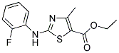 ETHYL 2-(2-FLUORO-PHENYLAMINO)-4-METHYL-THIAZOLE-5-CARBOXYLATE Struktur