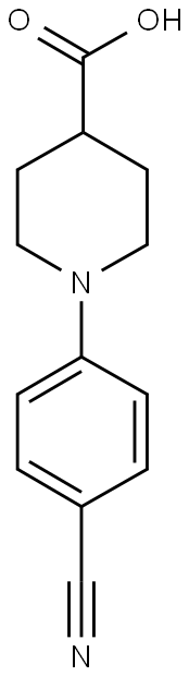 N-(4-CYANOPHENYL)PIPERIDINE-4-CARBOXYLIC ACID Struktur