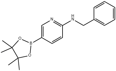 2-(BENZYLAMINO)PYRIDINE-5-BORONIC ACID PINACOL ESTER Struktur