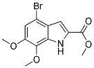 4-BROMO-6,7-DIMETHOXY-1H-INDOLE-2-CARBOXYLIC ACID METHYL ESTER Struktur