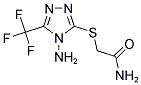 2-([4-AMINO-5-(TRIFLUOROMETHYL)-4H-1,2,4-TRIAZOL-3-YL]SULFANYL)ACETAMIDE Struktur