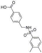 4-([[(3,4-DIMETHYLPHENYL)SULFONYL]AMINO]METHYL)BENZOIC ACID Struktur