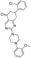 7-(2-CHLOROPHENYL)-2-[4-(2-METHOXYPHENYL)-1-PIPERAZINYL]-7,8-DIHYDRO-5(6H)-QUINAZOLINONE Struktur