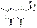 7-METHYL-2-(TRIFLUOROMETHYL)-4H,5H-PYRANO[4,3-B]PYRAN-4,5-DIONE Struktur