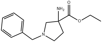 3-AMINO-1-BENZYL-PYRROLIDINE-3-CARBOXYLIC ACID ETHYL ESTER Struktur