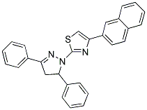 2-(3,5-DIPHENYL-4,5-DIHYDRO-1H-PYRAZOL-1-YL)-4-(2-NAPHTHYL)-1,3-THIAZOLE Struktur