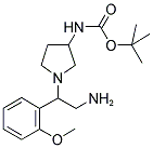 3-N-BOC-AMINO-1-[2-AMINO-1-(2-METHOXY-PHENYL)-ETHYL]-PYRROLIDINE Struktur