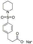 SODIUM 3-[4-(PIPERIDIN-1-YLSULFONYL)PHENYL]PROPANOATE Struktur