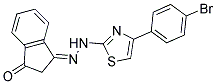 (1Z)-1H-INDENE-1,3(2H)-DIONE [4-(4-BROMOPHENYL)-1,3-THIAZOL-2-YL]HYDRAZONE Struktur