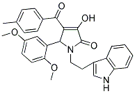 5-(2,5-DIMETHOXYPHENYL)-3-HYDROXY-1-[2-(1H-INDOL-3-YL)ETHYL]-4-(4-METHYLBENZOYL)-1,5-DIHYDRO-2H-PYRROL-2-ONE Struktur