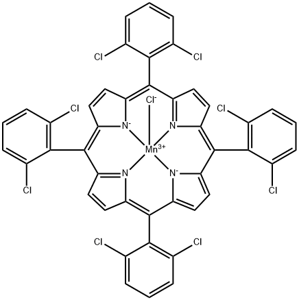 5,10,15,20-TETRAKIS-(2,6-DICHLOROPHENYL)-PORPHYRIN-MN(III) CHLORIDE Struktur