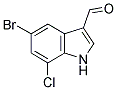 5-BROMO-7-CHLORO-1H-INDOLE-3-CARBALDEHYDE Struktur