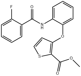 METHYL 3-(2-[(2-FLUOROBENZOYL)AMINO]PHENOXY)-2-THIOPHENECARBOXYLATE Struktur