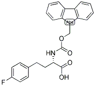 (S)-2-(9H-FLUOREN-9-YLMETHOXYCARBONYLAMINO)-4-(4-FLUORO-PHENYL)-BUTYRIC ACID Struktur