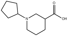 1-CYCLOPENTYLPIPERIDINE-3-CARBOXYLIC ACIDHYDROCHLORIDE Struktur