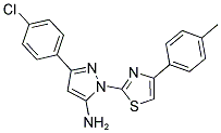 3-(4-CHLOROPHENYL)-1-[4-(4-METHYLPHENYL)-1,3-THIAZOL-2-YL]-1H-PYRAZOL-5-AMINE Struktur