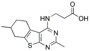 3-(2,7-DIMETHYL-5,6,7,8-TETRAHYDRO-BENZO[4,5]-THIENO[2,3-D]PYRIMIDIN-4-YLAMINO)-PROPIONIC ACID Struktur