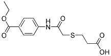 3-[(2-[[4-(ETHOXYCARBONYL)PHENYL]AMINO]-2-OXOETHYL)THIO]PROPANOIC ACID Struktur