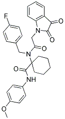 1-(2-(2,3-DIOXOINDOLIN-1-YL)-N-(4-FLUOROBENZYL)ACETAMIDO)-N-(4-METHOXYPHENYL)CYCLOHEXANECARBOXAMIDE Struktur